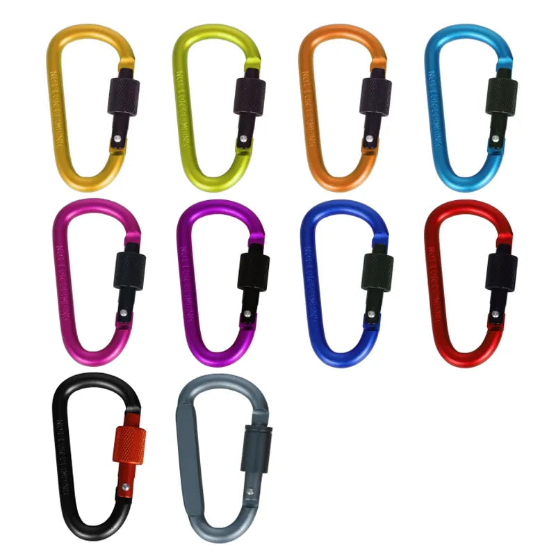 טבעת שאקל ננעלת Trailhead אלומיניום צבעונית. לחיבור ציוד, מפתחות ועוד.