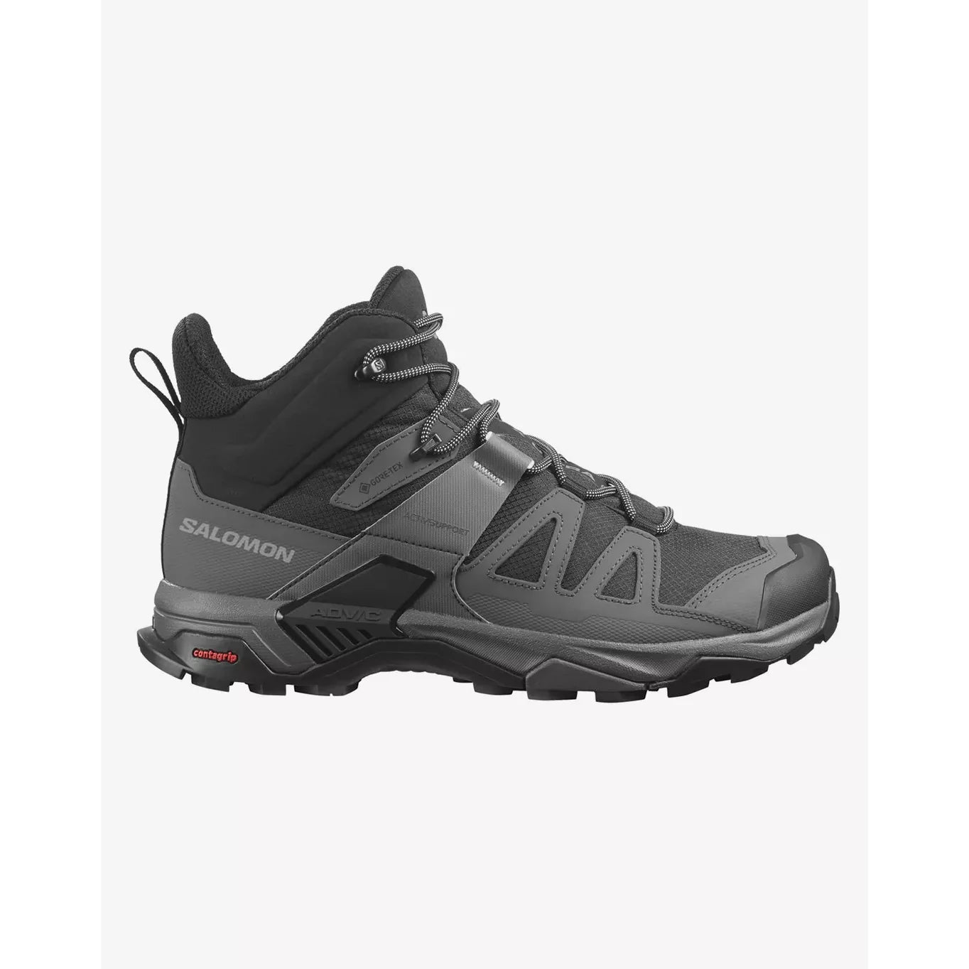 נעלי טיולים Salomon X Ultra 4 Mid Wide GTX גברים, שחורות.