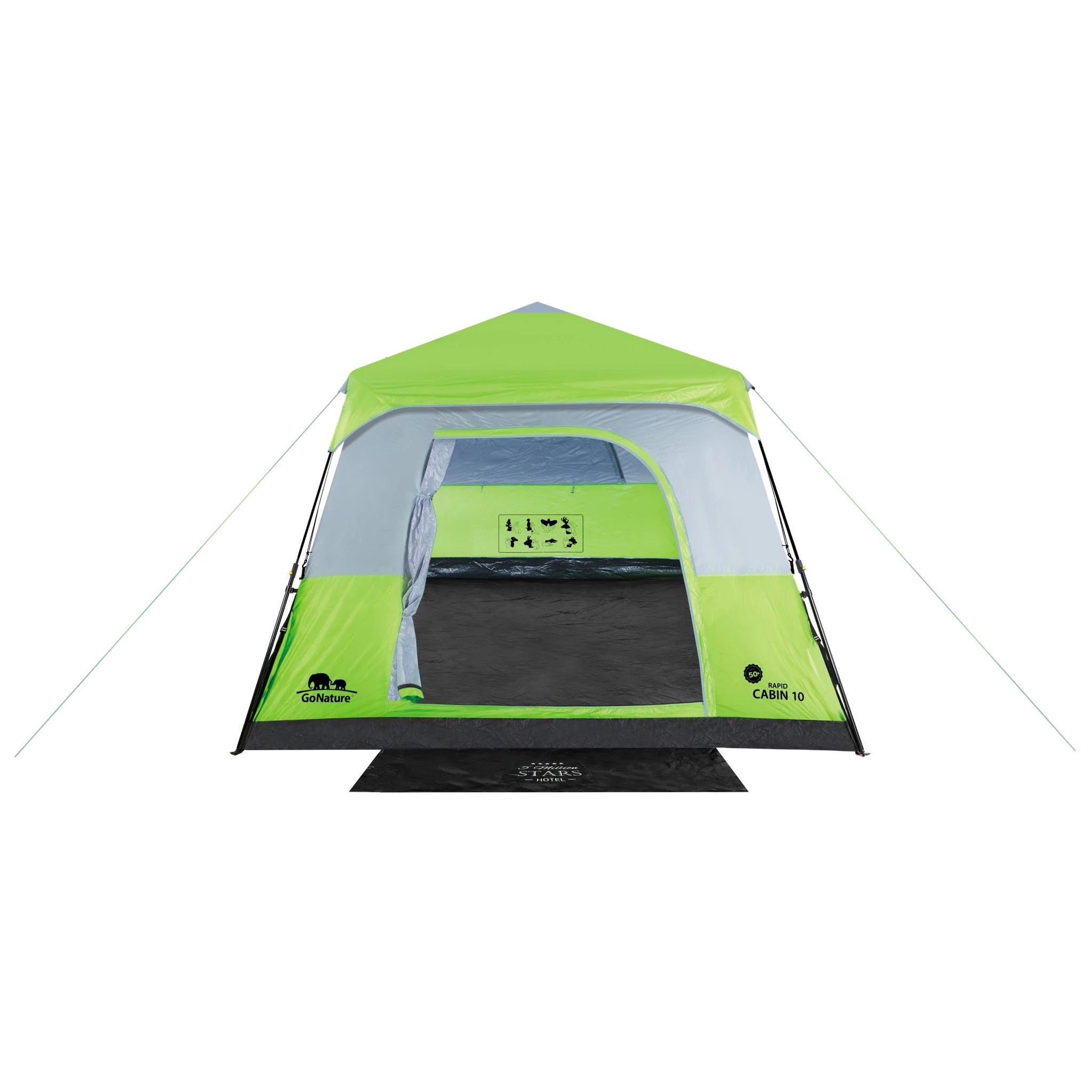 הרכבה מהירה: אוהל Rapid Cabin 10 מוקם תוך 3 דקות בלבד, אידיאלי לקמפינג.