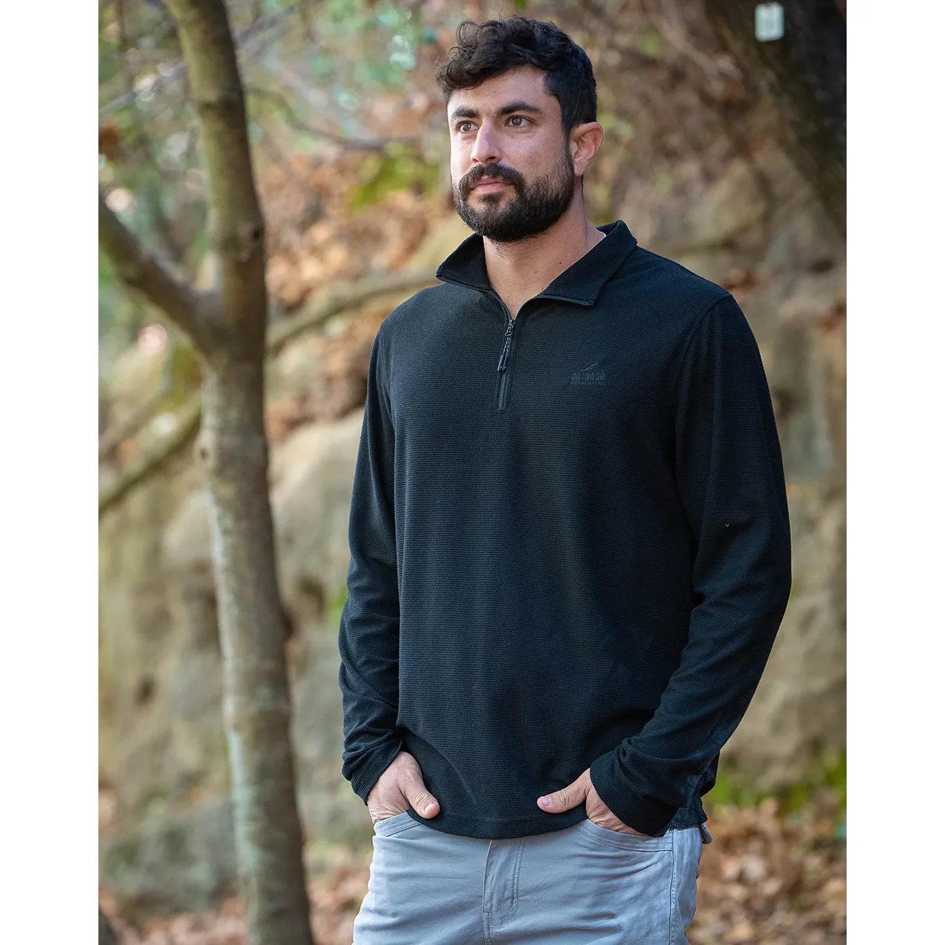 מיקרופליז גברים Milo Outdoor Revolution: חולצת פליס מבודדת, נעימה ומנדפת זיעה.