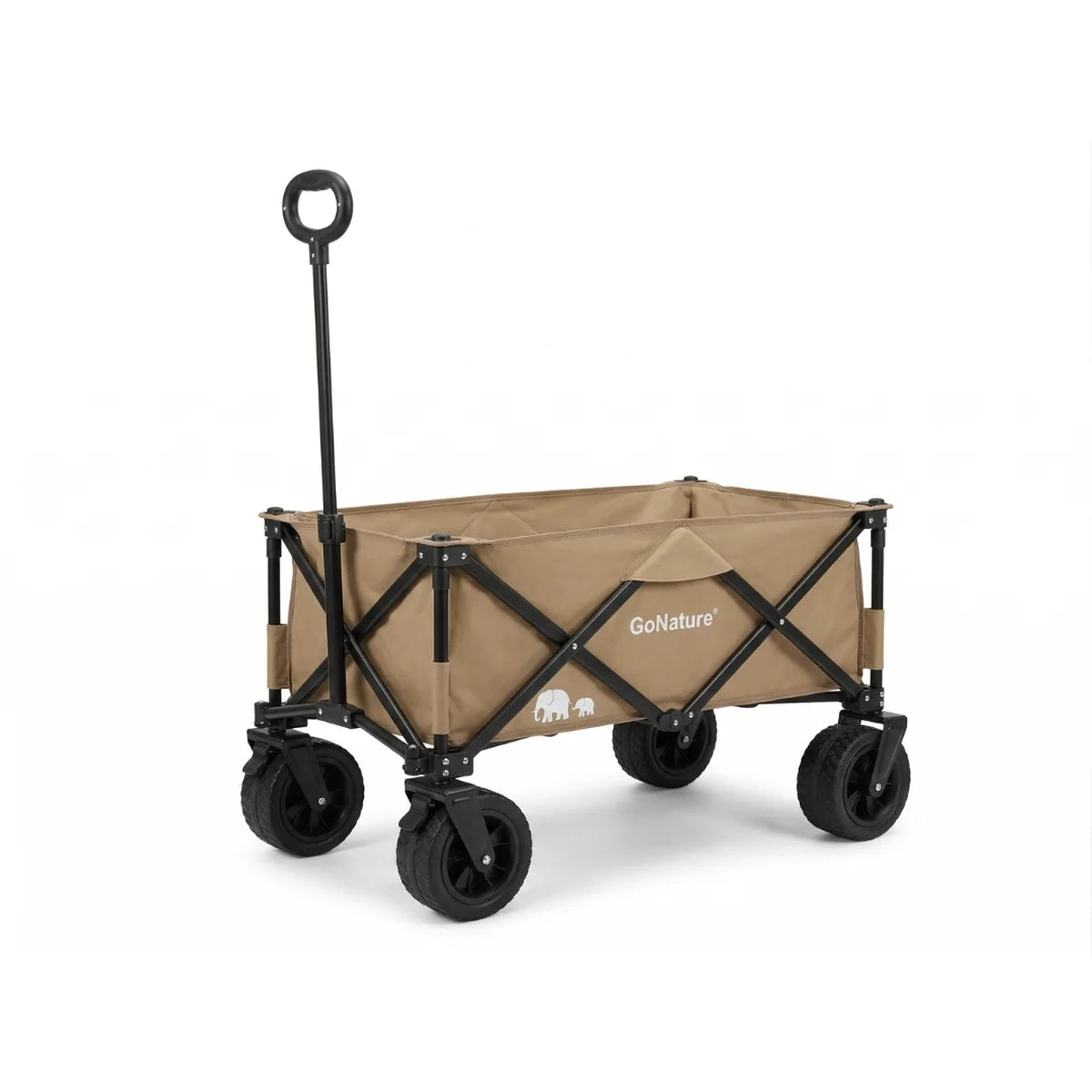 עגלת קמפינג GoNature Offroad Wagon II עם גלגלים רחבים, מתקפלת, עמידה, עומס 150 ק"ג