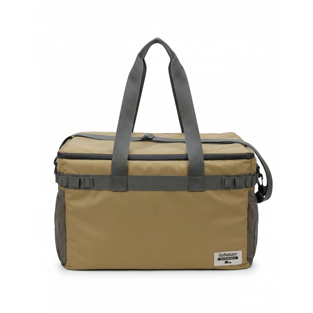 צידנית רכה Go Nature Kartiv Extreme 30L בצבע חאקי עם רוכסן אטום ורצועות מולא.