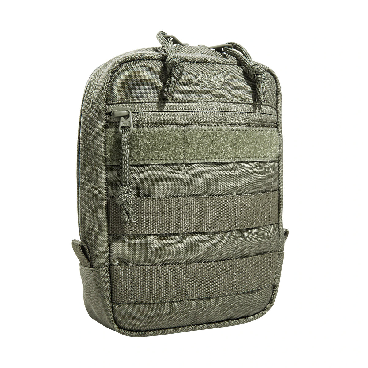פאוץ' טקטי אנכי Tac Pouch 5 IRR של Tasmanian Tiger מבד קורדורה זית עם חיבורי מולא.