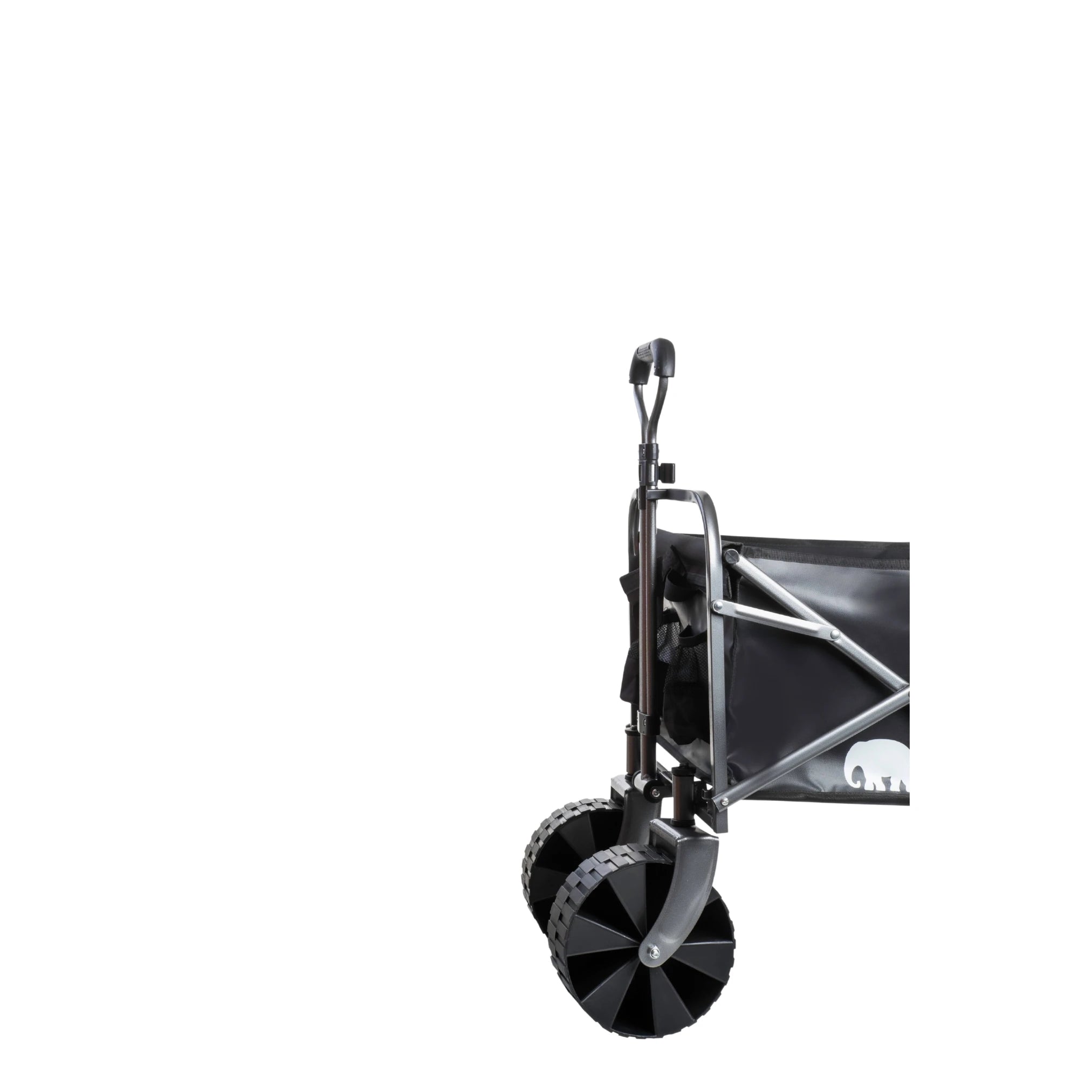 צד העגלה Wide Glide, מציג את מידותיה במצב פתוח