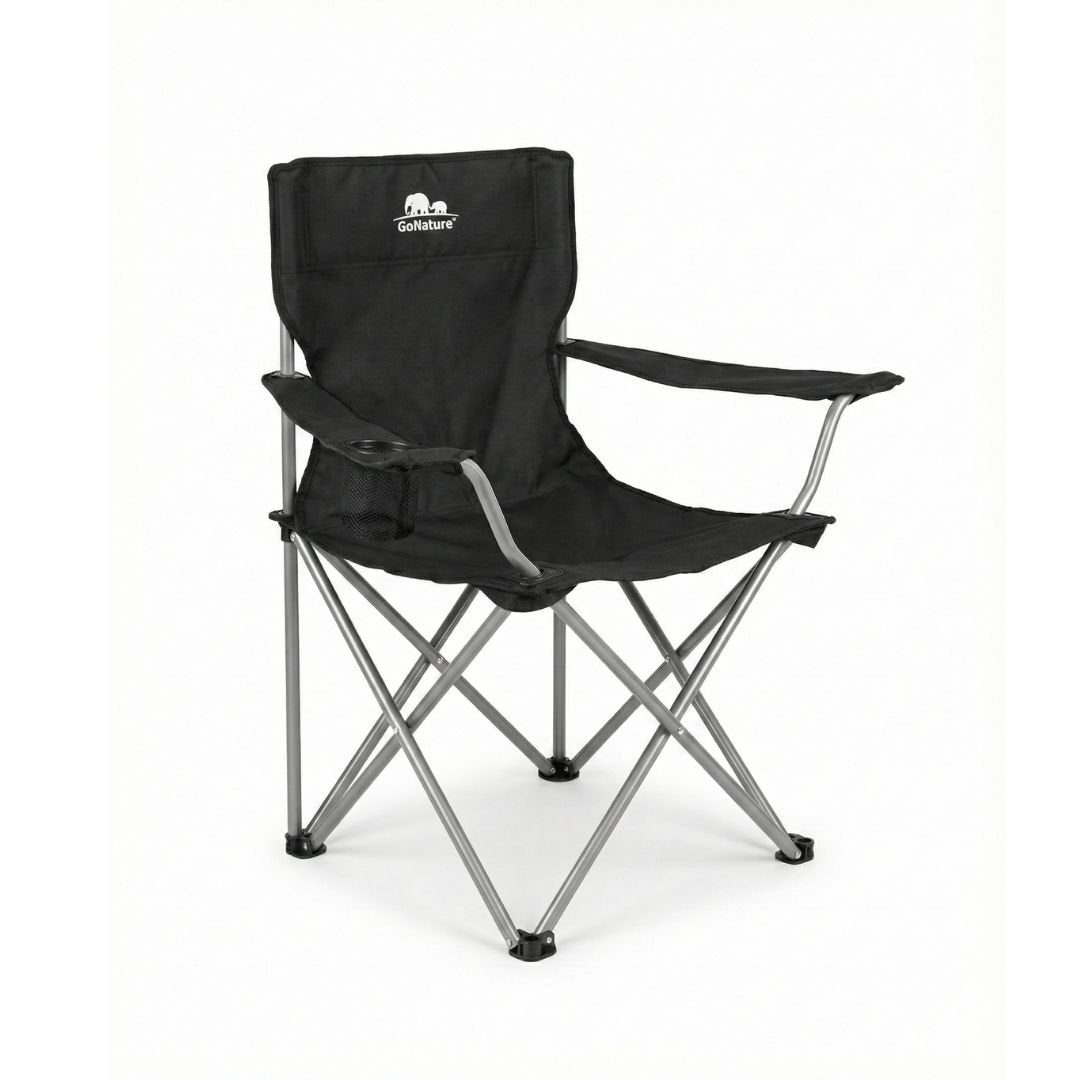 כסא שטח Lite Camping קל משקל, אוורירי, עם ידיות נוחות, מפלדה.