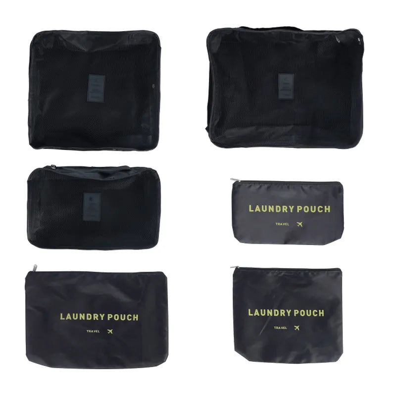 סט 6 ארגוניות "דרך ארץ" מניילון ורשת לארגון תיק/מזוודה