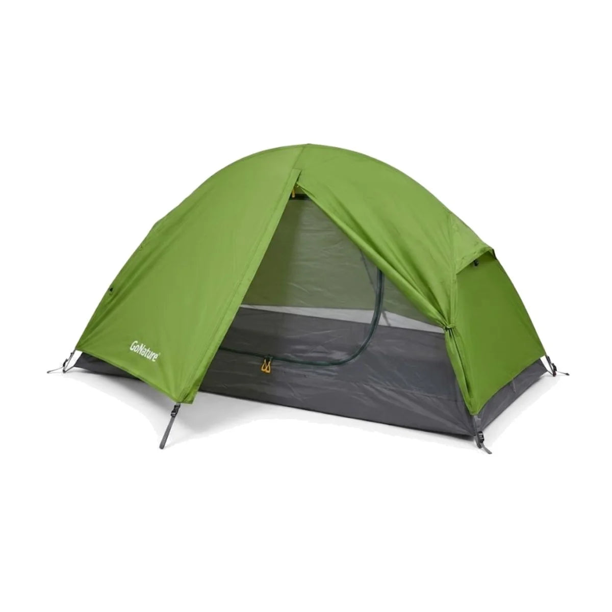 אוהל יחיד Go Nature Star Light 1 בצבע ירוק זית מוקם בשטח