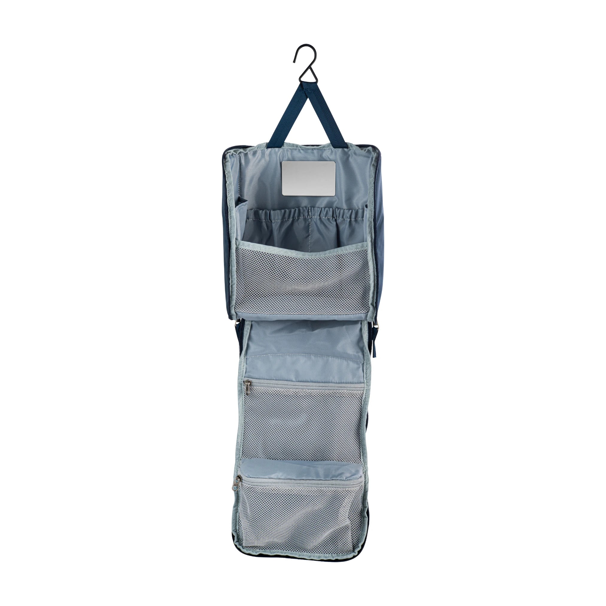 תיק רחצה נתלה GLX - פתיחה רחבה וחלוקה פנימית נוחה לארגון מוצרי טיפוח.