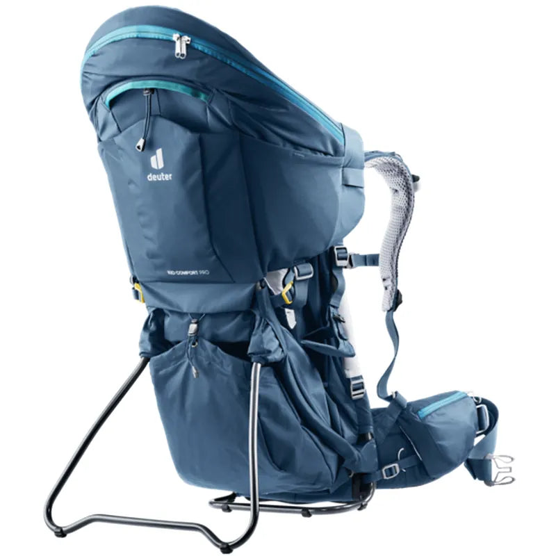 מנשא ילדים Deuter Kid Comfort Pro: גגון שמש, מראה, תיק יום.