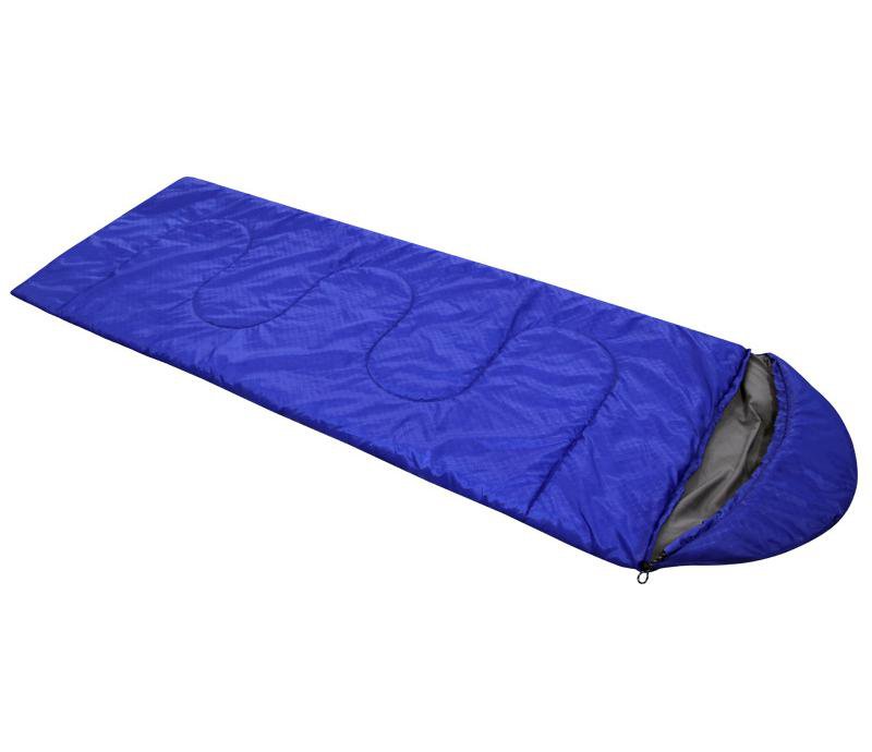 שק שינה מלבני דרך ארץ, נפתח לשמיכה, 10 מעלות, כותנה חלולה, 210x70 ס"מ, כחול.