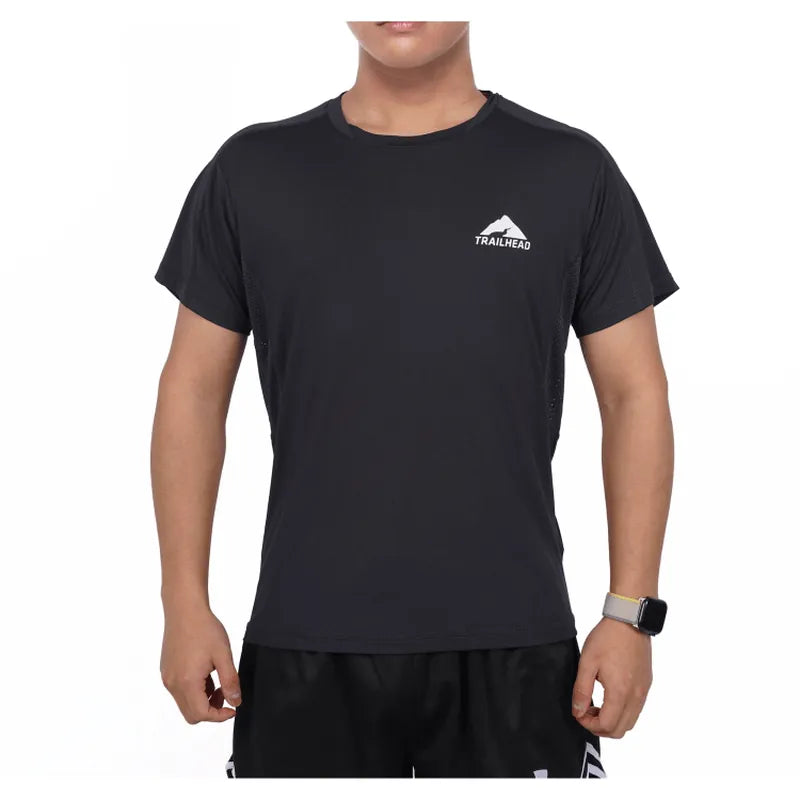 חולצת Trailhead Parlo אפורה, בד מנדף זיעה לאוורור מקסימלי