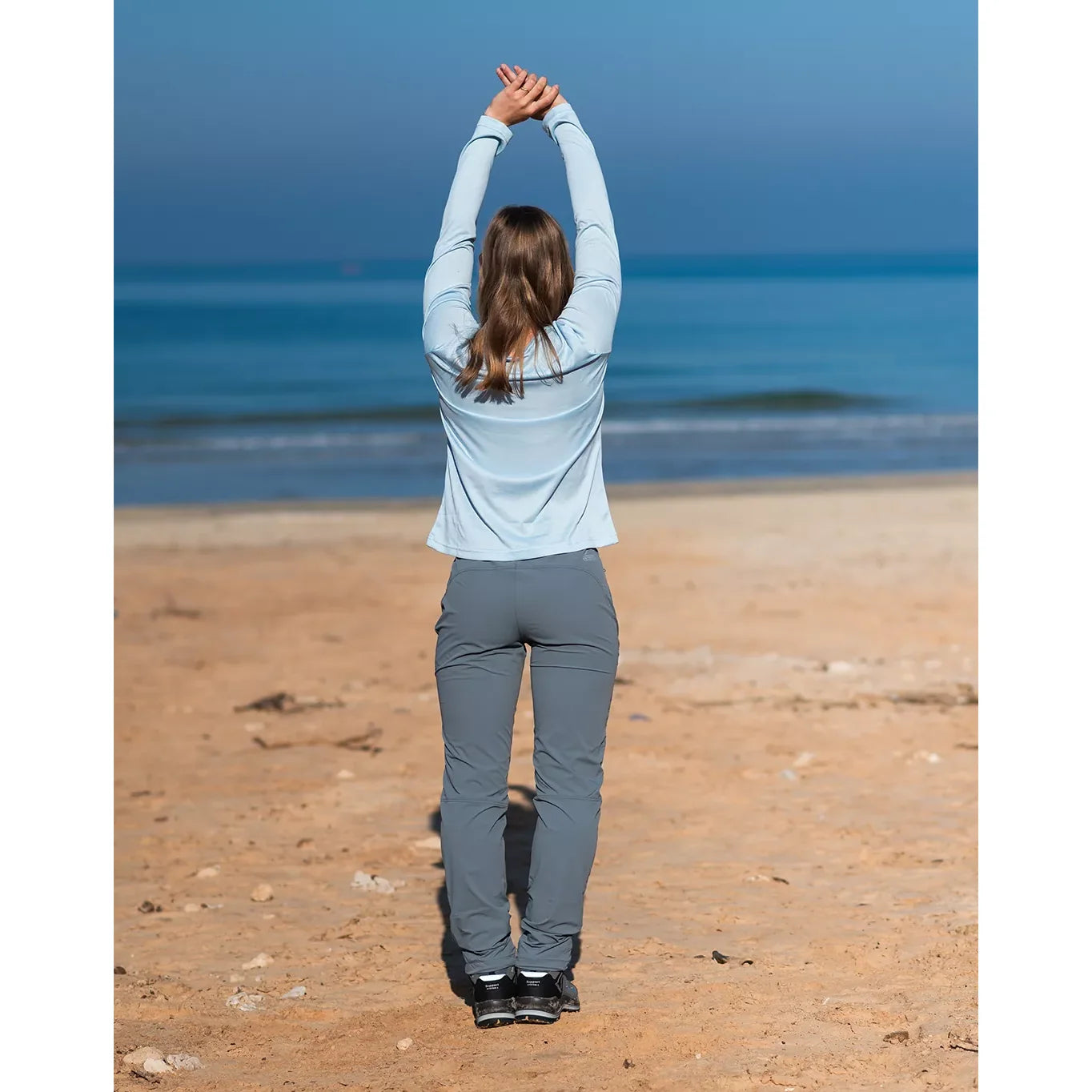 חולצת טיולים שרוול ארוך נשים Quick Dry בצבע [צבע]