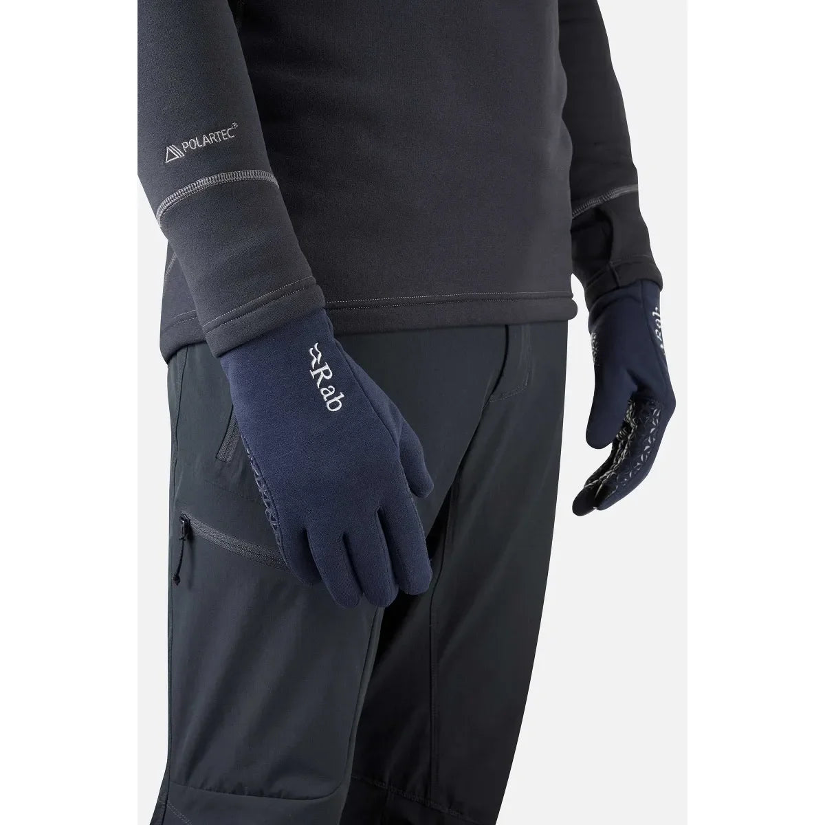 כפפות טאץ' שחור גברים Power Stretch Contact Grip