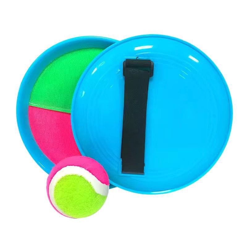 משחק תפוס את הכדור "דרך ארץ", 2 רקטות כחולות וכדור, קוטר 18.5 ס"מ, עשוי פלסטיק