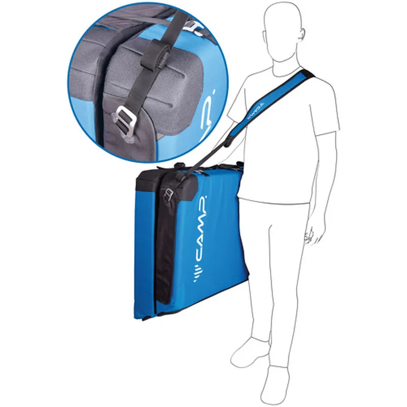 מזרן בולדר Domino של CAMP: רצועת מותן רכה לנוחות בזמן נשיאה ממושכת.