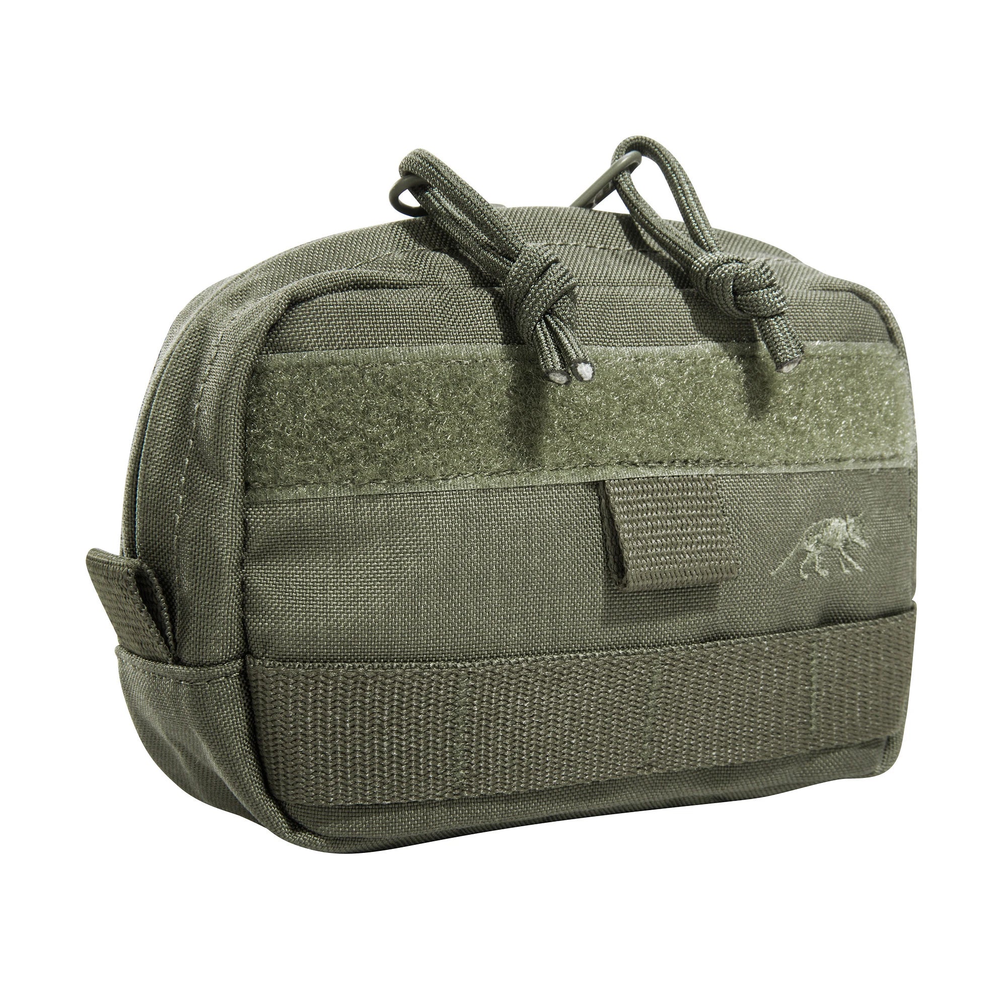 פאוץ' טקטי אופקי Tac Pouch 4 Horizontal IRR של Tasmanian Tiger בצבע זית עם חיבור מולי.